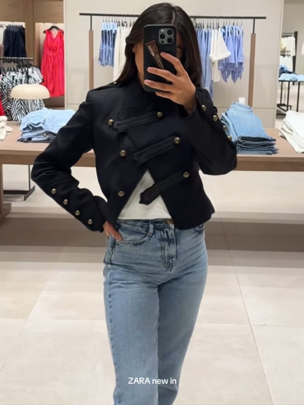 ZARA ZW COLLECTION JACKET WITH BUTTON DETAILS - Picture 2 of 6